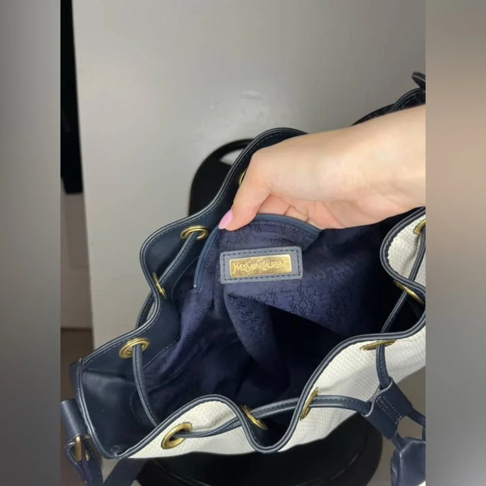 Yves Saint Laurent (YSL) drawstring bucket bag Vintage